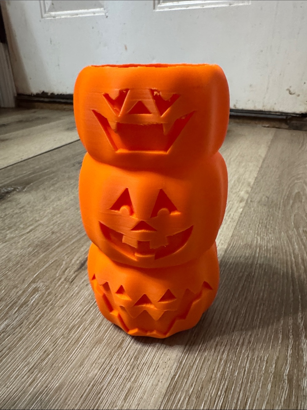 Orange Stacking Pumpkin slim can holder 3d printed